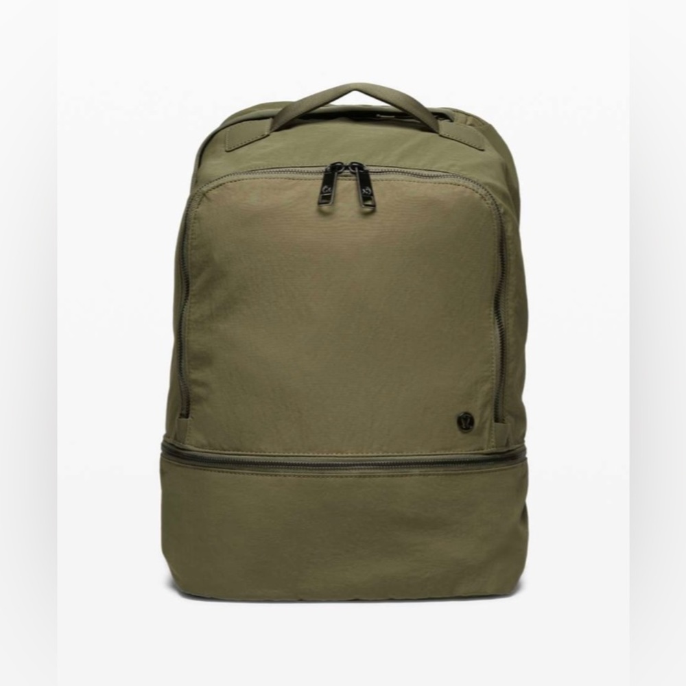 lululemon city adventure  Olive Green Backpack